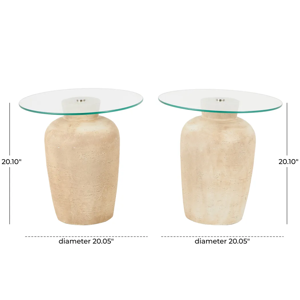 Ehodo Beige Accent Tables, Set of 2 - Thumbnail - Image 7