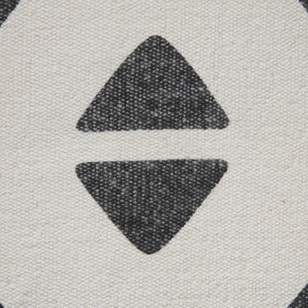 Ehsan Black/White Pouf - Thumbnail - Image 7