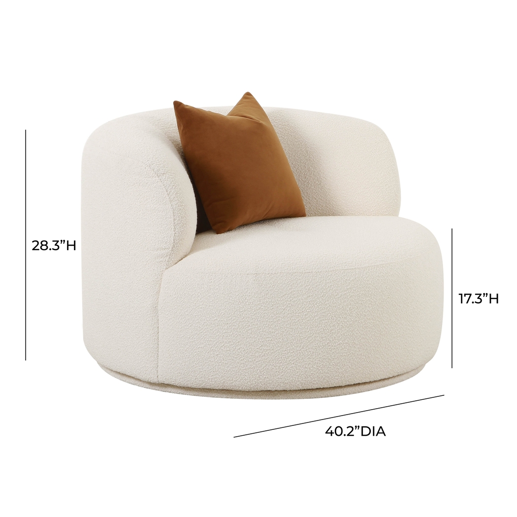 Eilers Cream Swivel Accent Chair - Thumbnail - Image 6