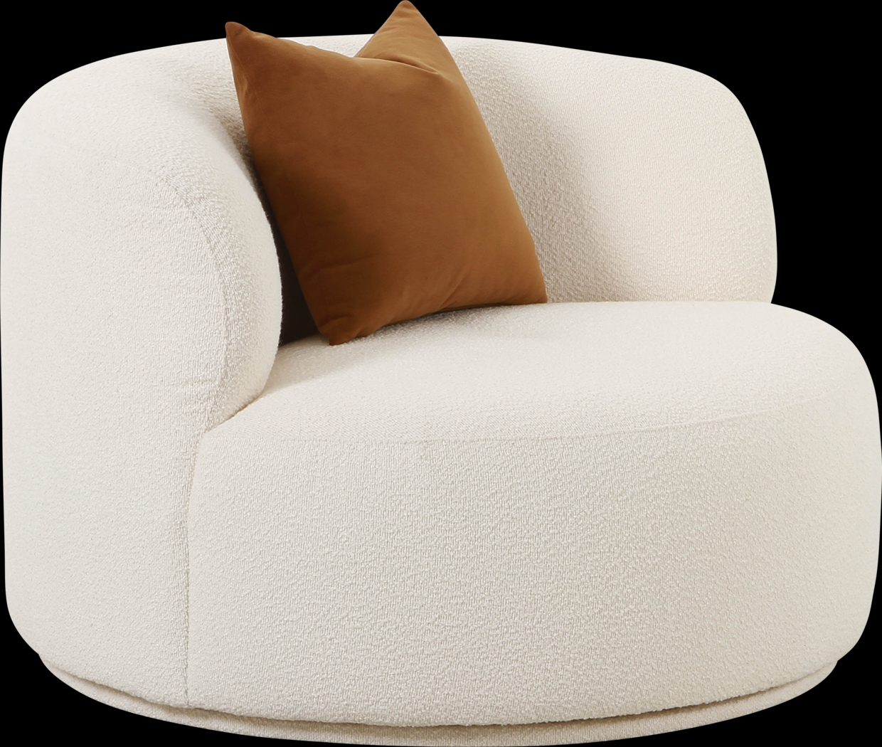 Eilers Cream Swivel Accent Chair - Thumbnail - Image 1