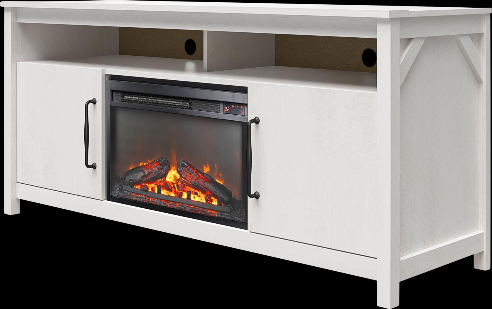 Eilika Ivory 59 in. Console with Electric Fireplace - Thumbnail - Image 5