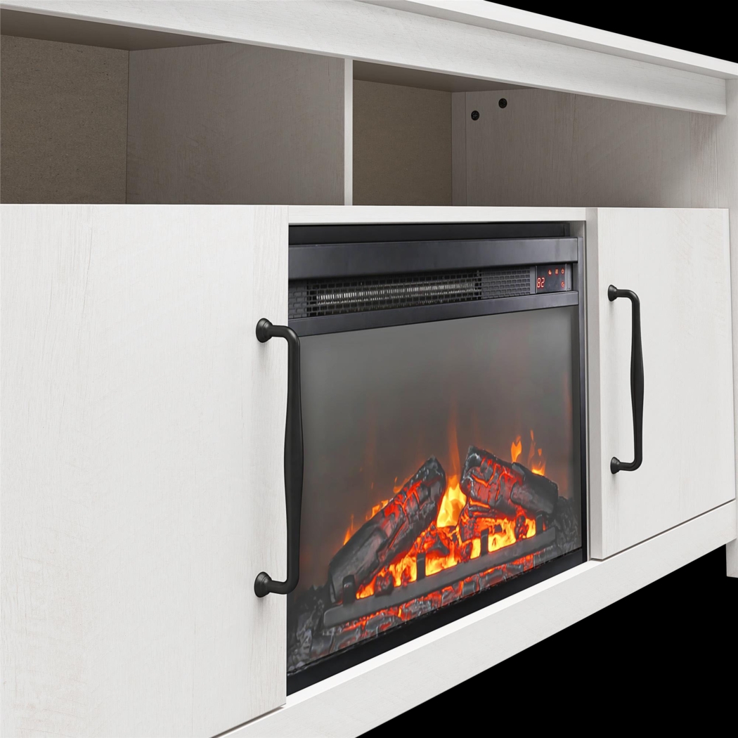 Eilika Ivory 59 in. Console with Electric Fireplace - Thumbnail - Image 9