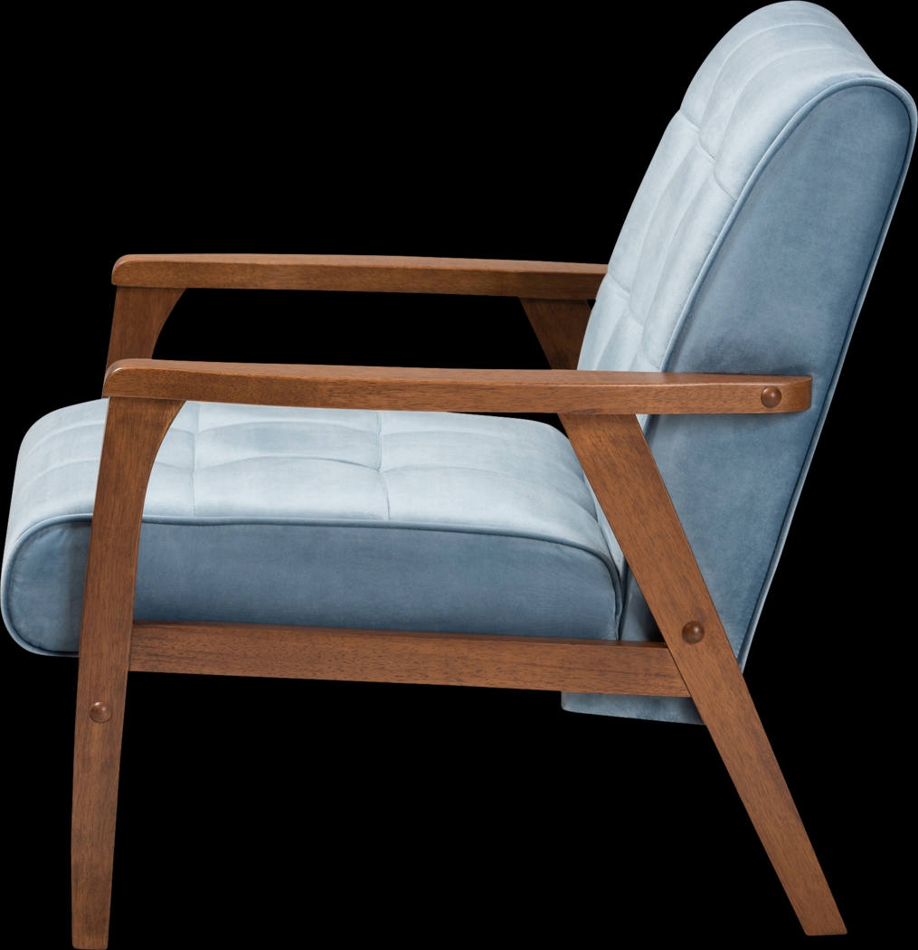 Eilla Blue Accent Chair - Thumbnail - Image 3