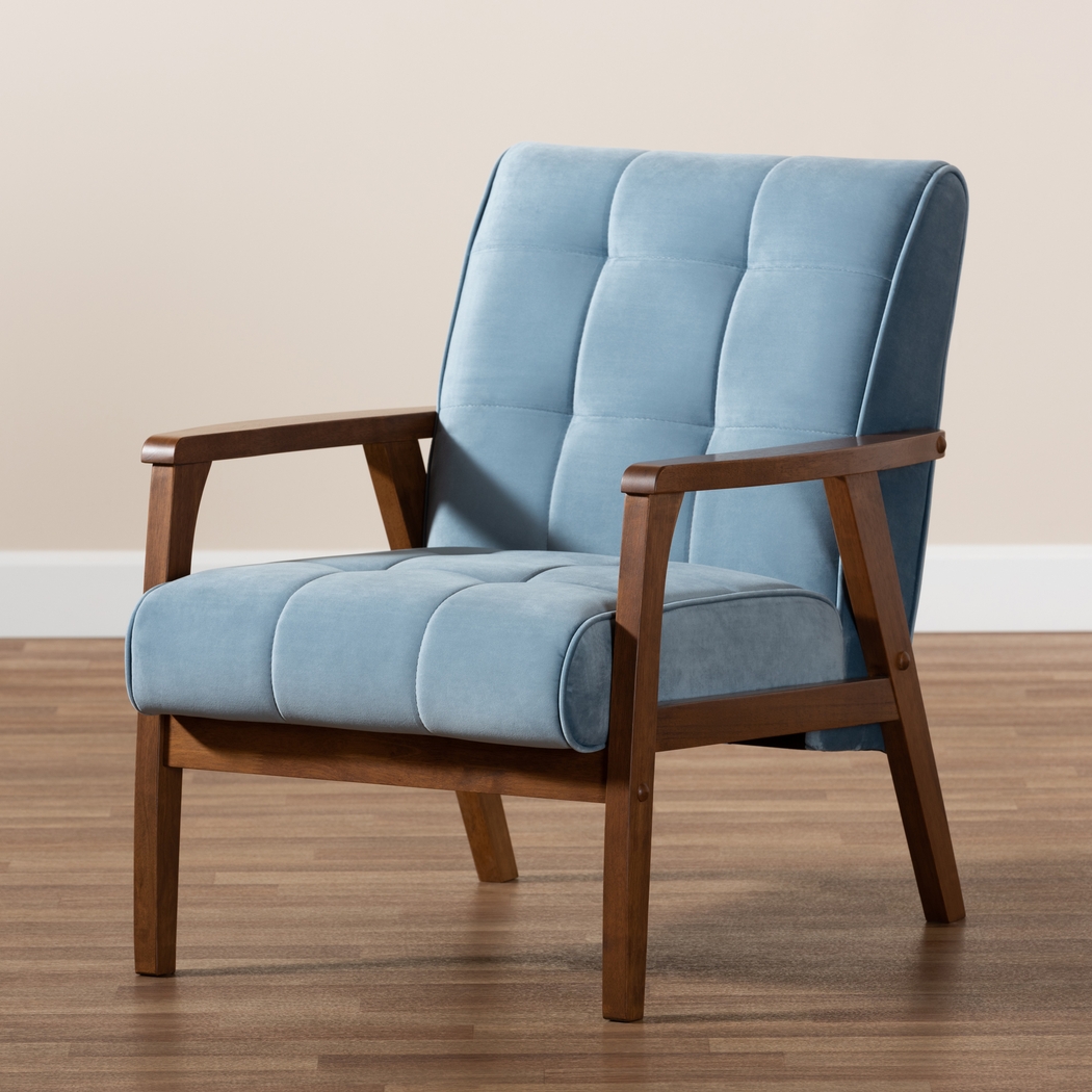 Eilla Blue Accent Chair - Thumbnail - Image 8