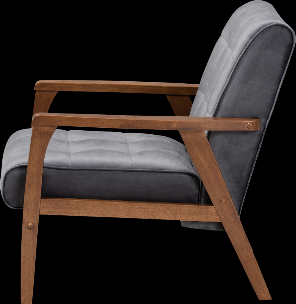 Eilla Gray Accent Chair - Thumbnail - Image 3