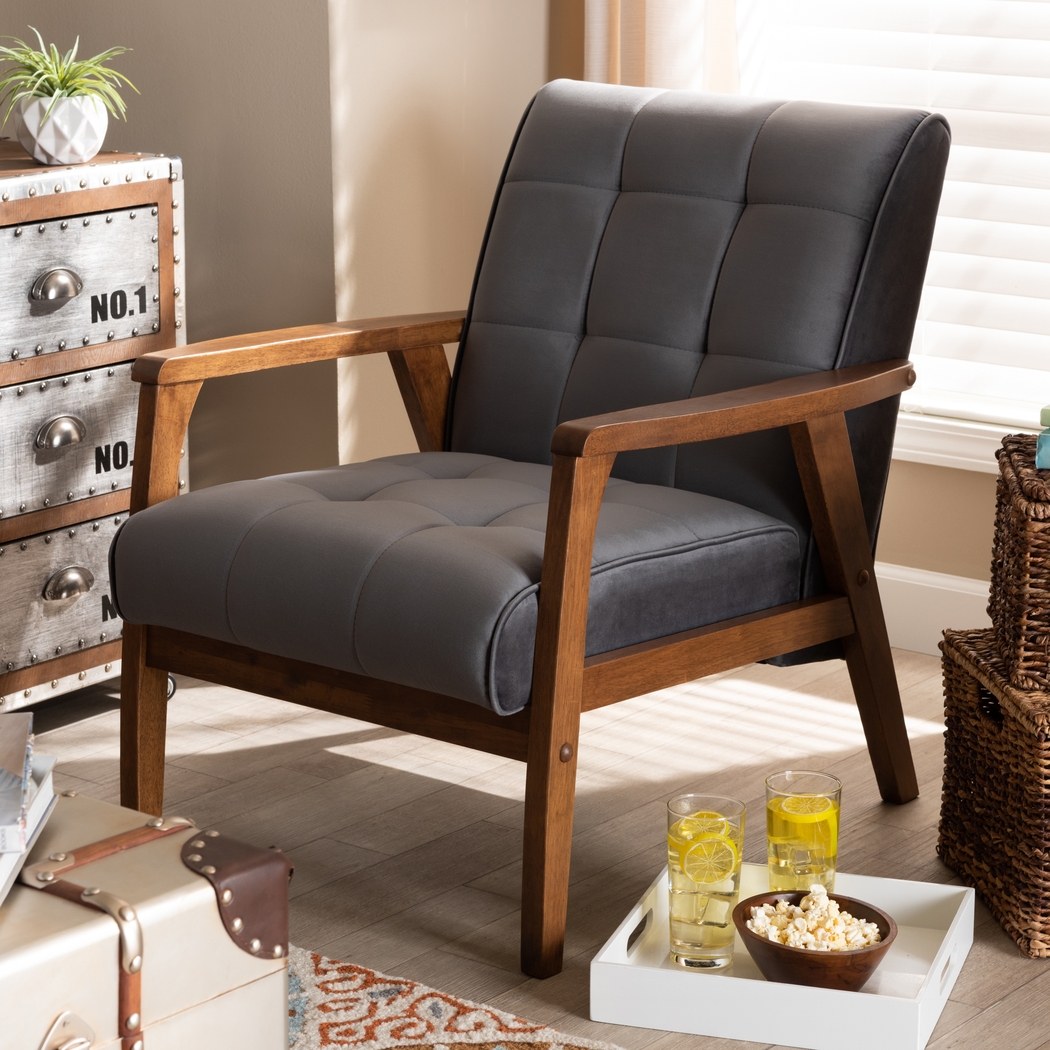 Eilla Gray Accent Chair - Thumbnail - Image 7