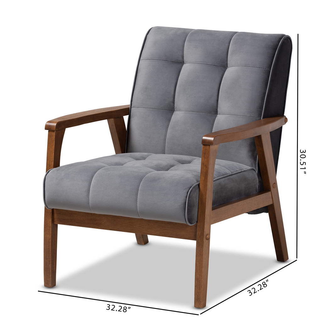 Eilla Gray Accent Chair - Thumbnail - Image 9
