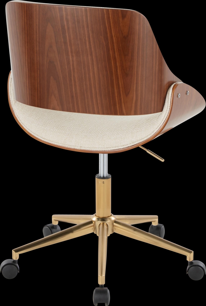 Eilyn II Cream Desk Chair - Thumbnail - Image 3