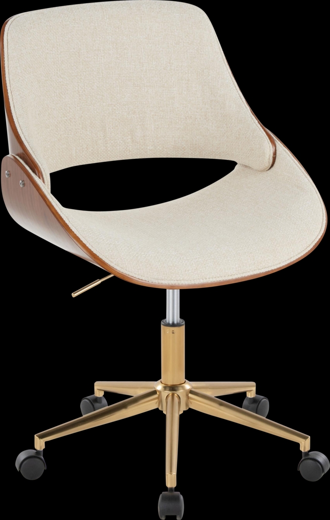 Eilyn II Cream Desk Chair - Thumbnail - Image 1