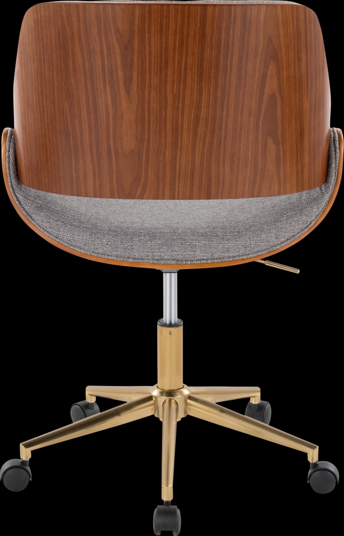 Eilyn II Gray Desk Chair - Thumbnail - Image 3