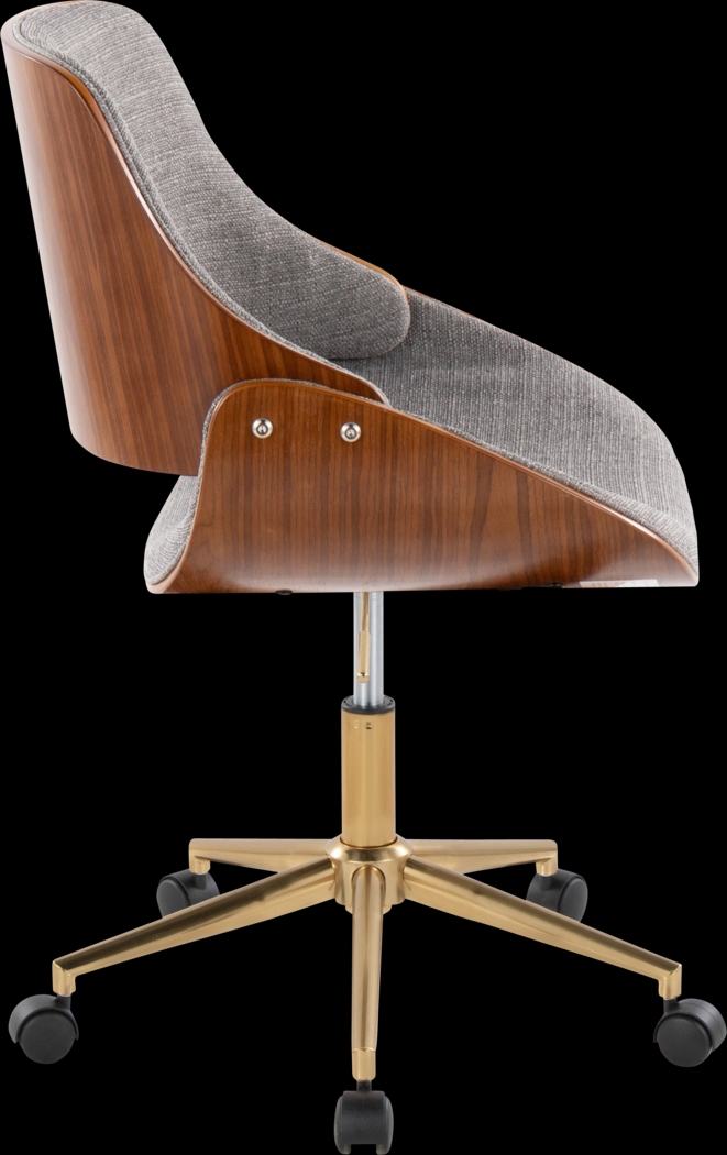 Eilyn II Gray Desk Chair - Thumbnail - Image 5