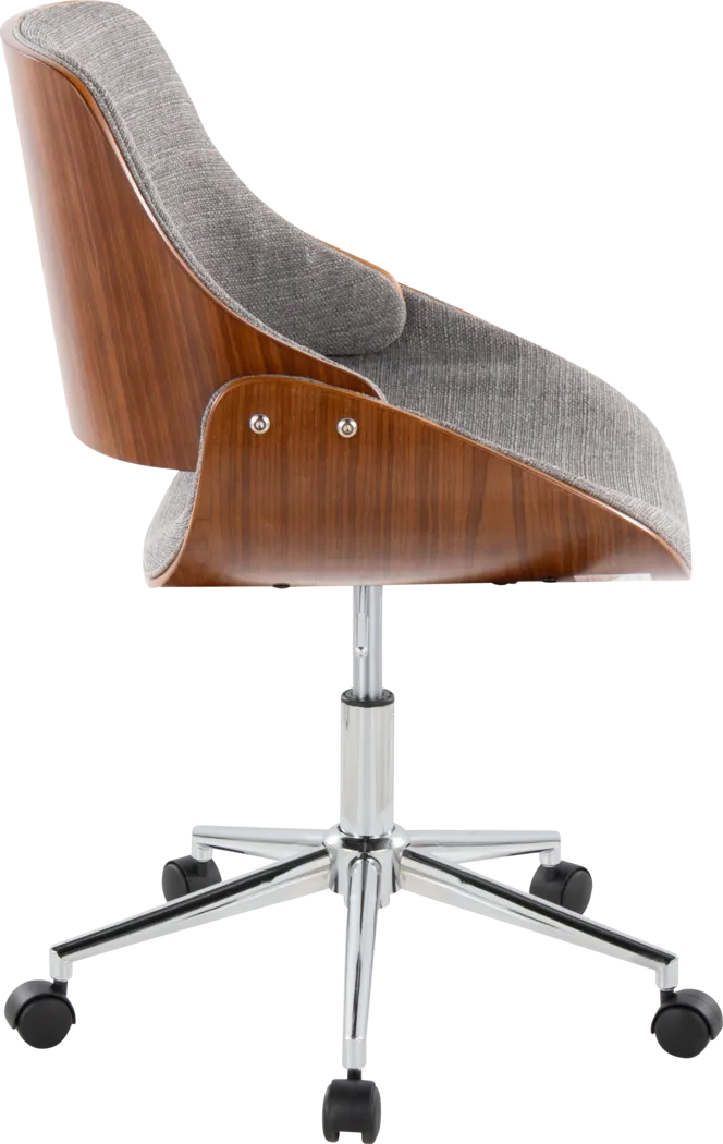 Eilyn III Gray Desk Chair - Thumbnail - Image 4