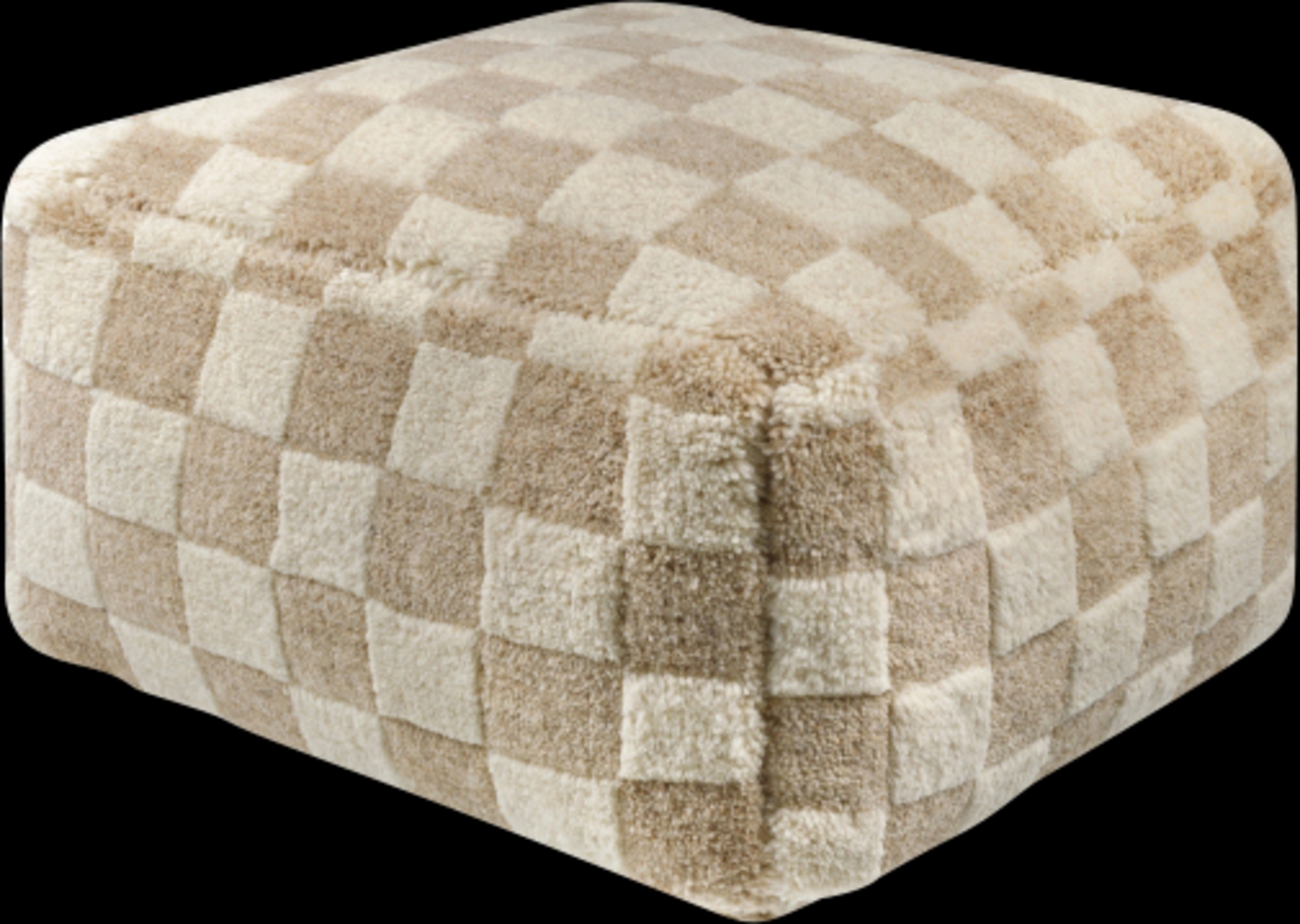Ekko Beige Pouf - Thumbnail - Image 1