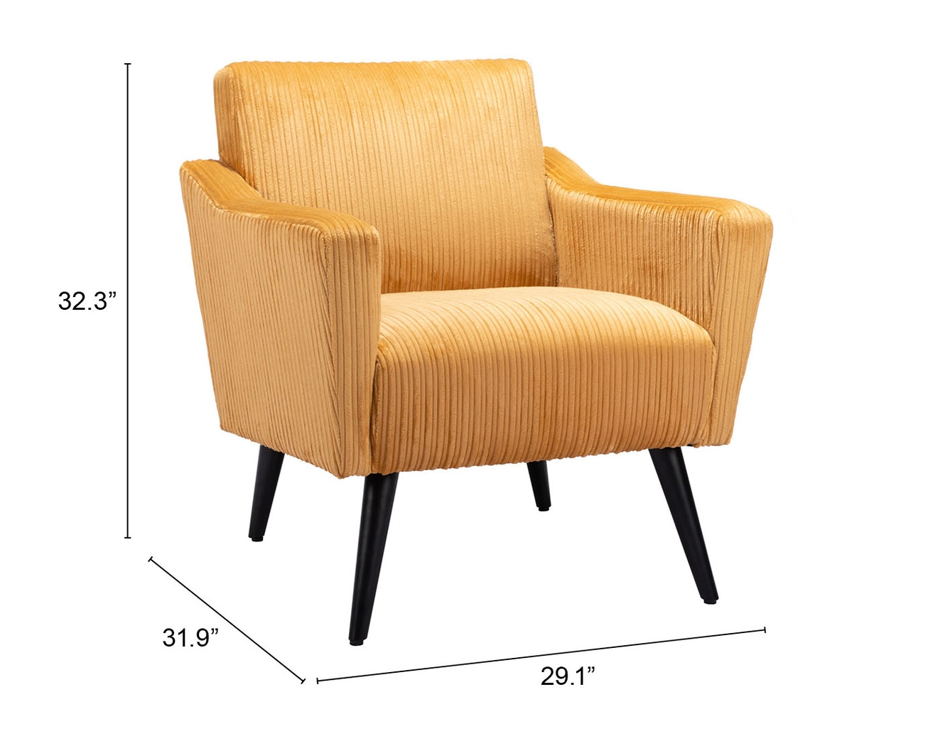 Eklutna Yellow Accent Chair - Thumbnail - Image 11