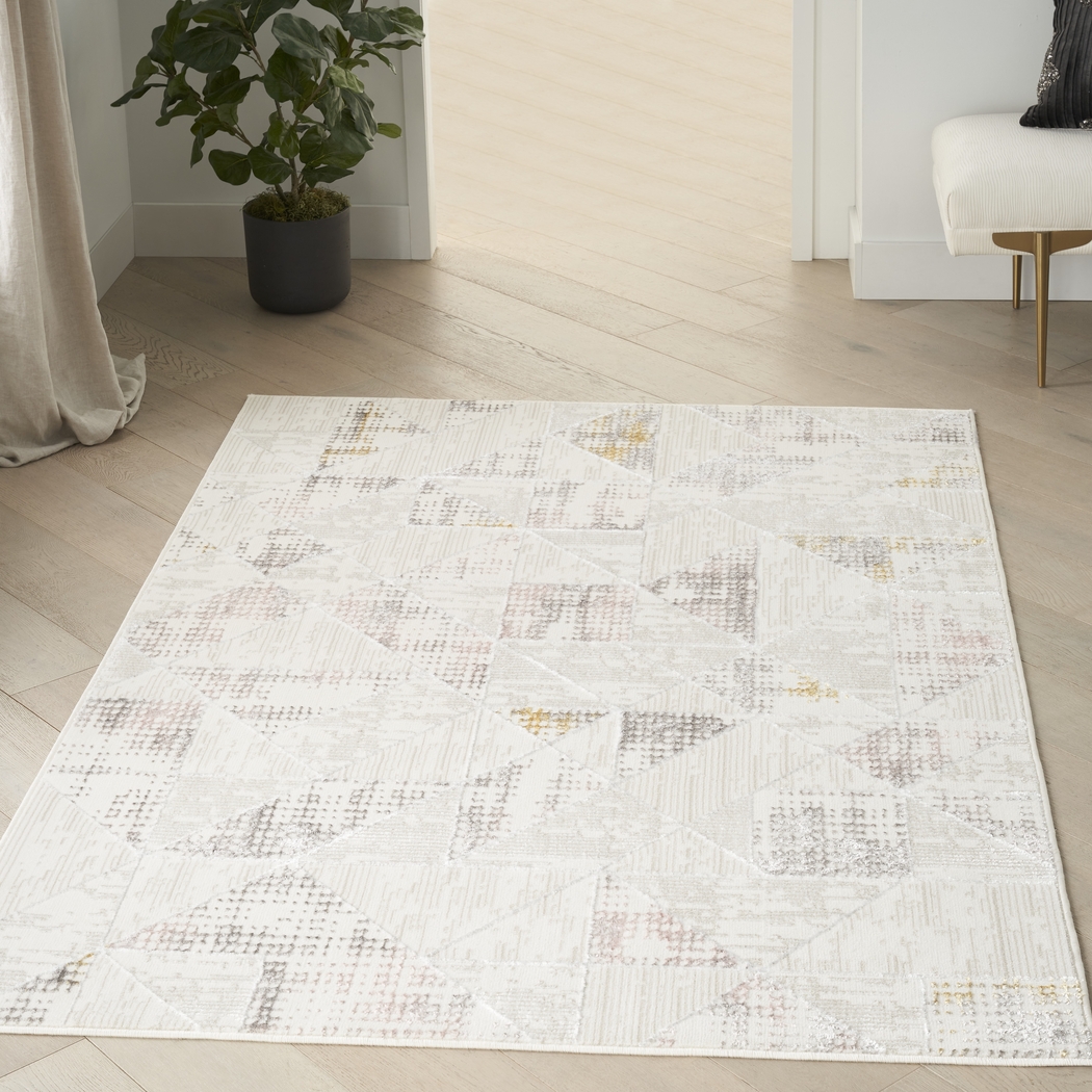 Elakian Ivory 5'3 x 7'3 Rug - Thumbnail - Image 2