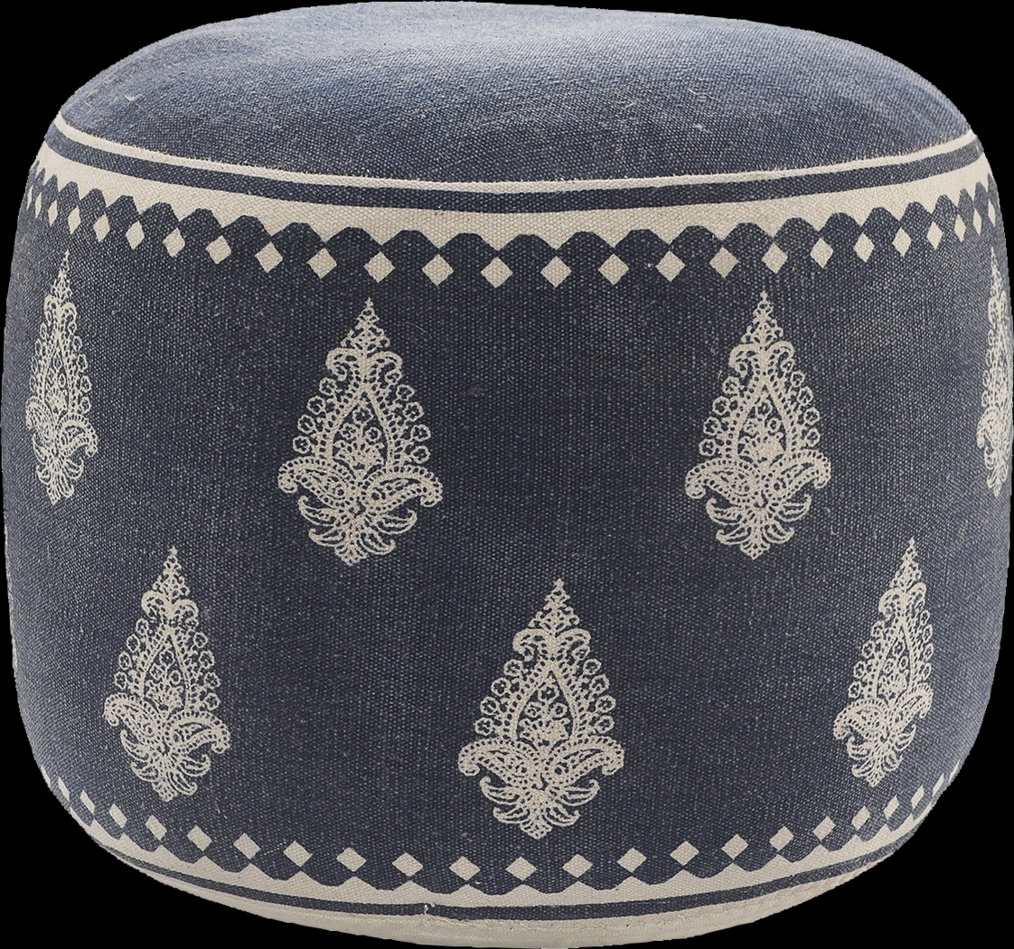 Elandri Navy/Cream Pouf - Thumbnail - Image 1