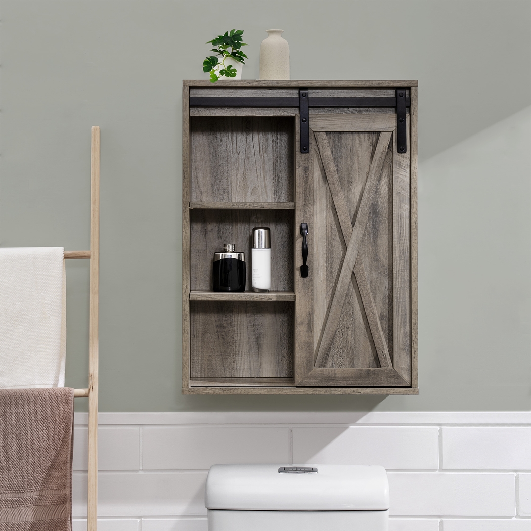 Elanette Gray Wall Cabinet - Thumbnail - Image 2