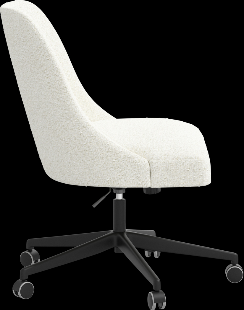 Elbe White Desk Chair - Thumbnail - Image 3