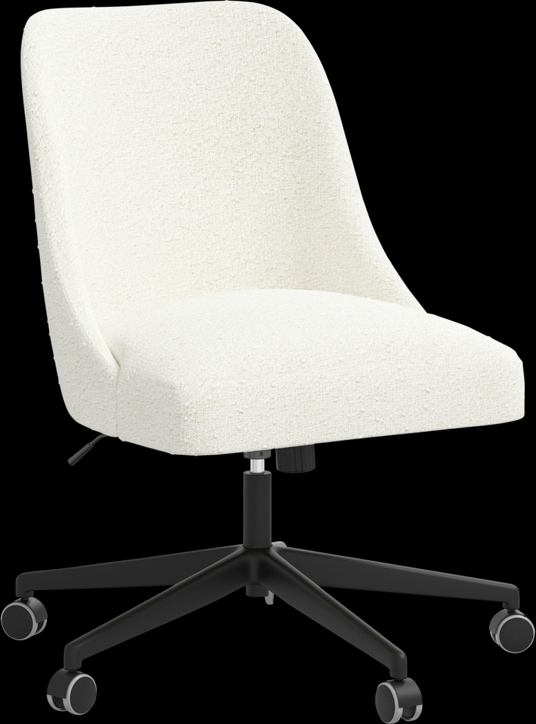 Elbe White Desk Chair - Thumbnail - Image 1