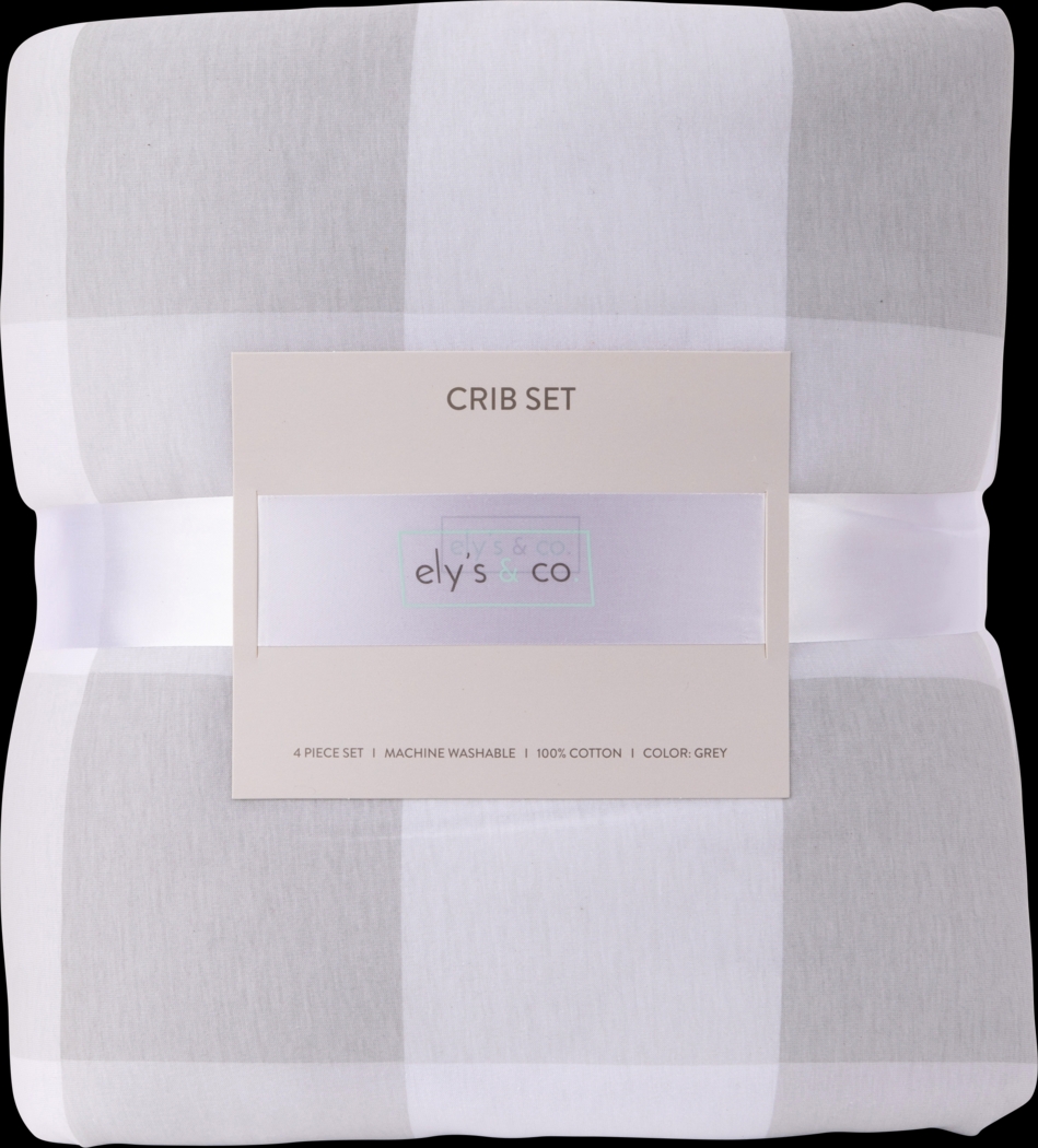 Elby Gray 3 Pc Baby Bedding Set - Thumbnail - Image 4