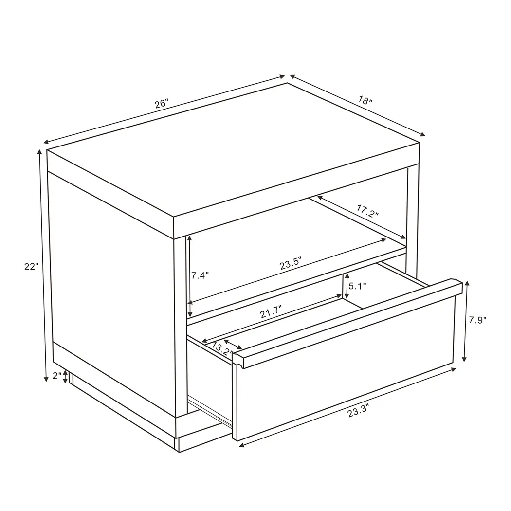Elda I Brown Nightstand - Thumbnail - Image 9