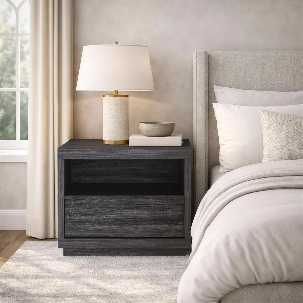 Elda I Gray Nightstand - Thumbnail - Image 2