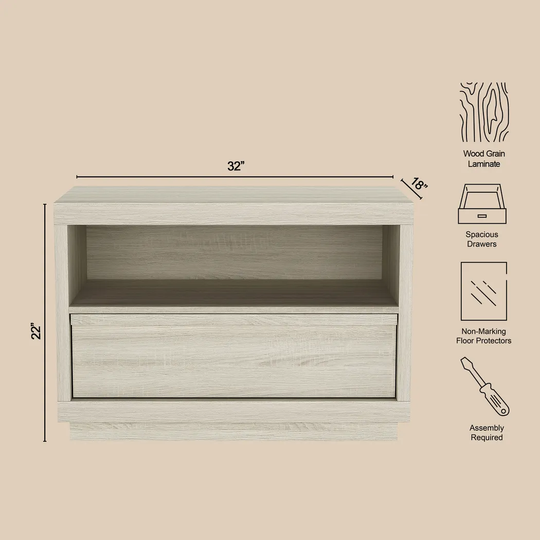 Elda II Beige Nightstand - Thumbnail - Image 6