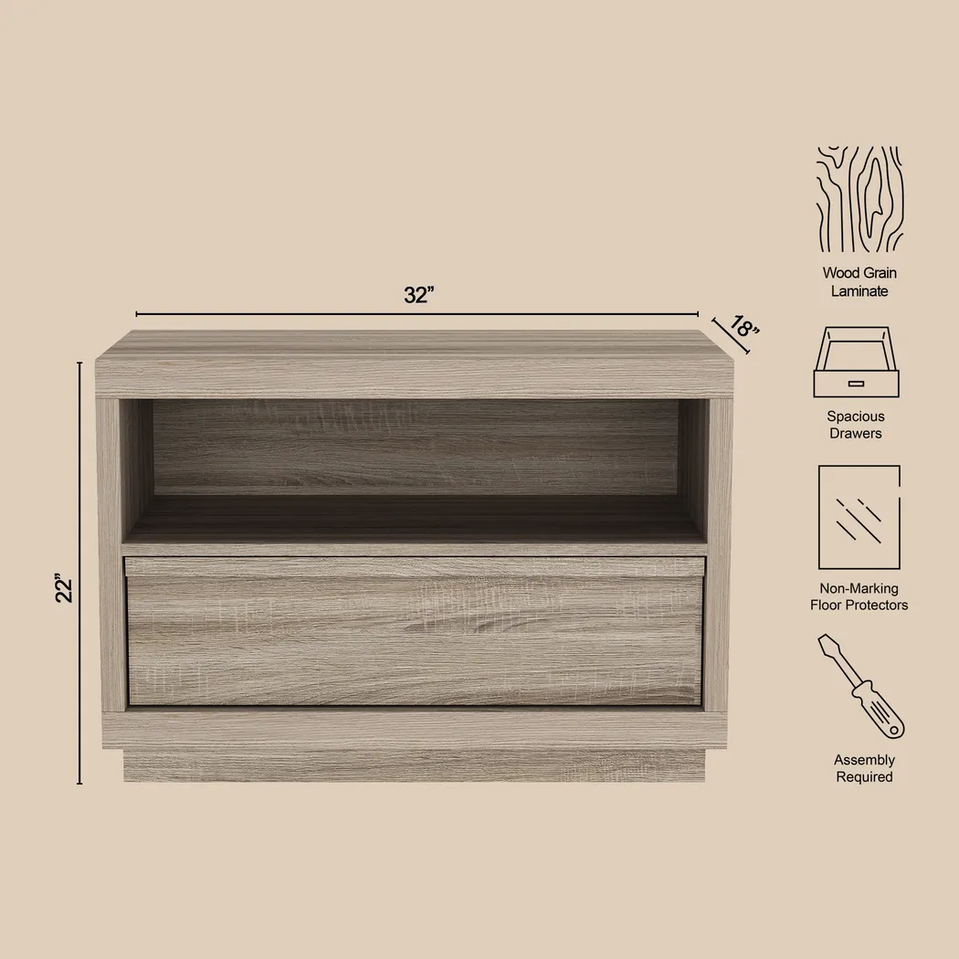 Elda II Brown Nightstand - Thumbnail - Image 6