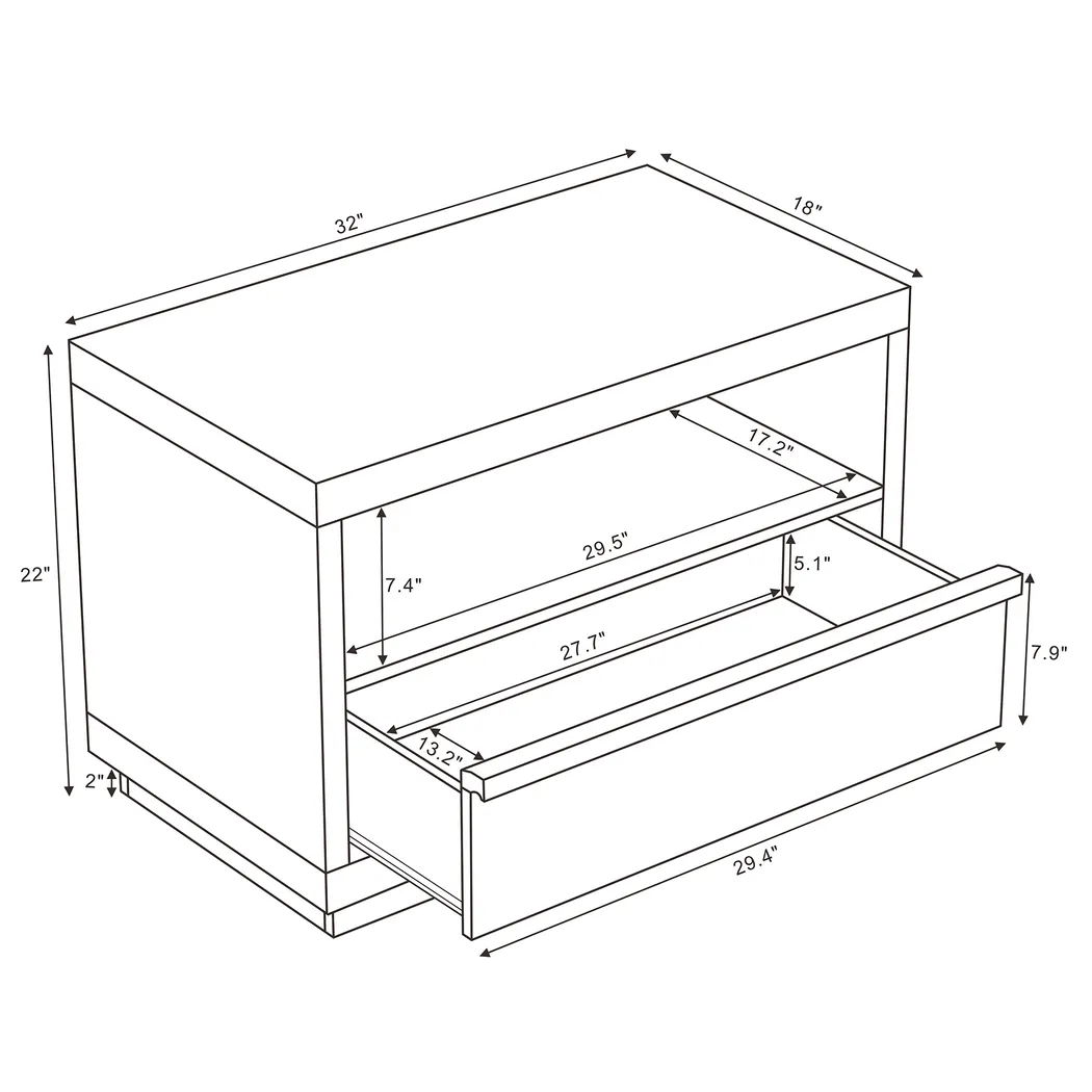 Elda II Brown Nightstand - Thumbnail - Image 8
