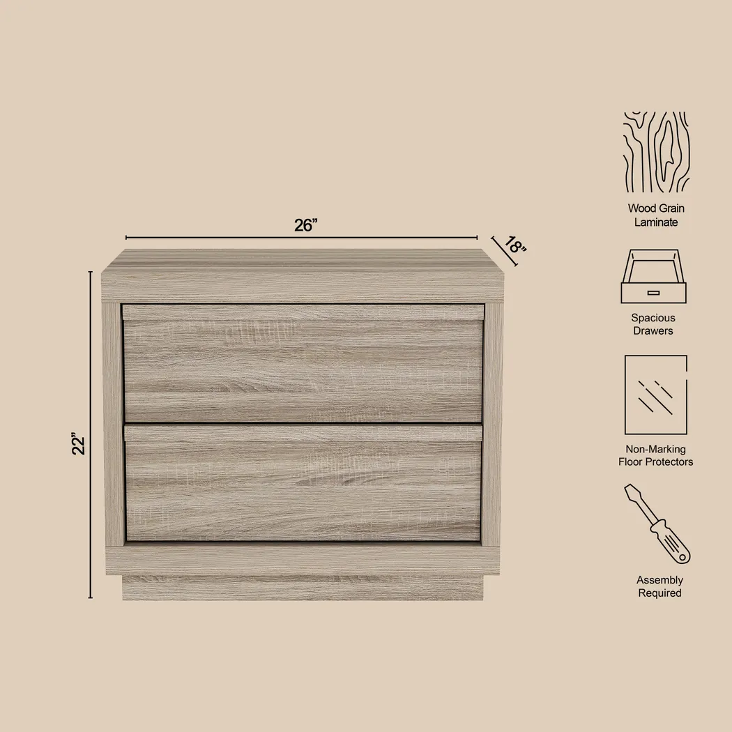 Elda III Brown Nightstand - Thumbnail - Image 6
