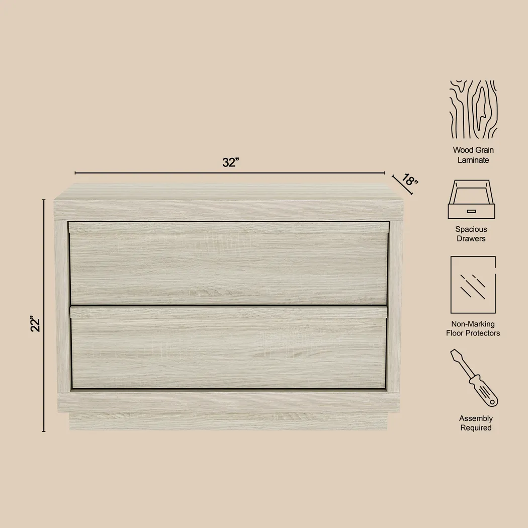 Elda IV Beige Nightstand - Thumbnail - Image 8