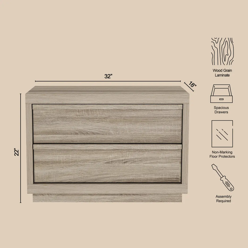 Elda IV Brown Nightstand - Thumbnail - Image 4