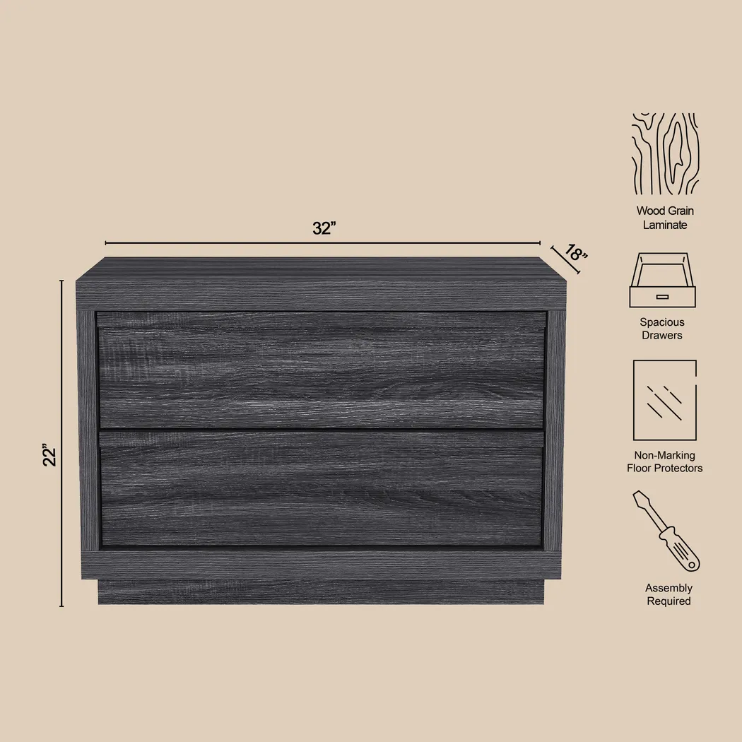 Elda IV Charcoal Nightstand - Thumbnail - Image 5