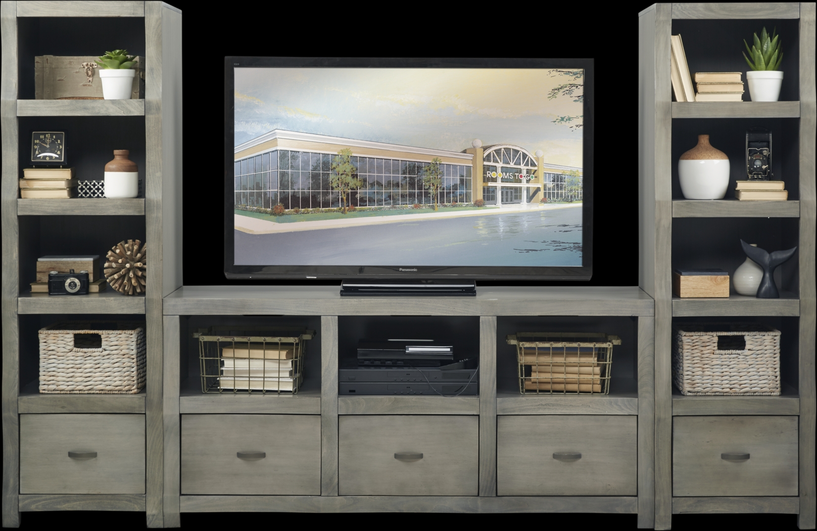 Eldon Square Gray 3 Pc Wall Unit - Thumbnail - Image 1