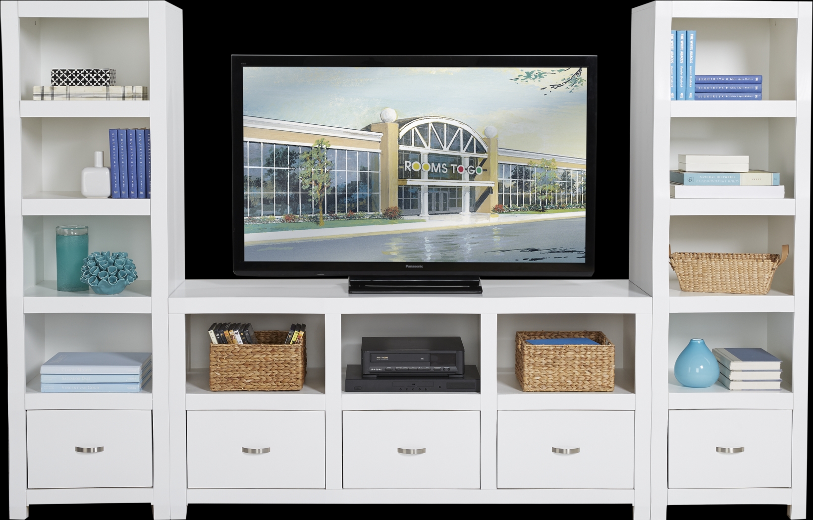 Eldon Square White 3 Pc Wall Unit - Thumbnail - Image 1