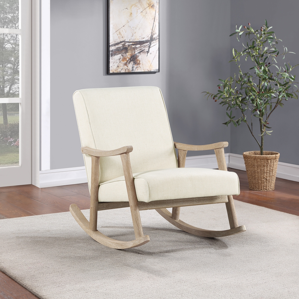 Eldonlee I Cream Rocker Chair - Thumbnail - Image 2