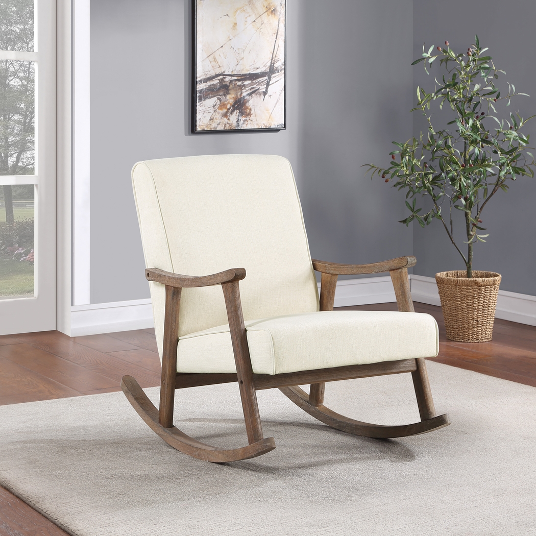 Eldonlee II Cream Rocker Chair - Thumbnail - Image 2