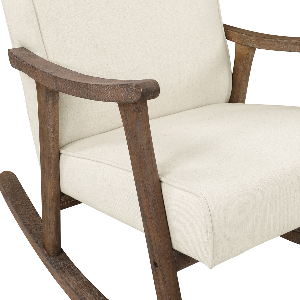 Eldonlee II Cream Rocker Chair - Thumbnail - Image 7