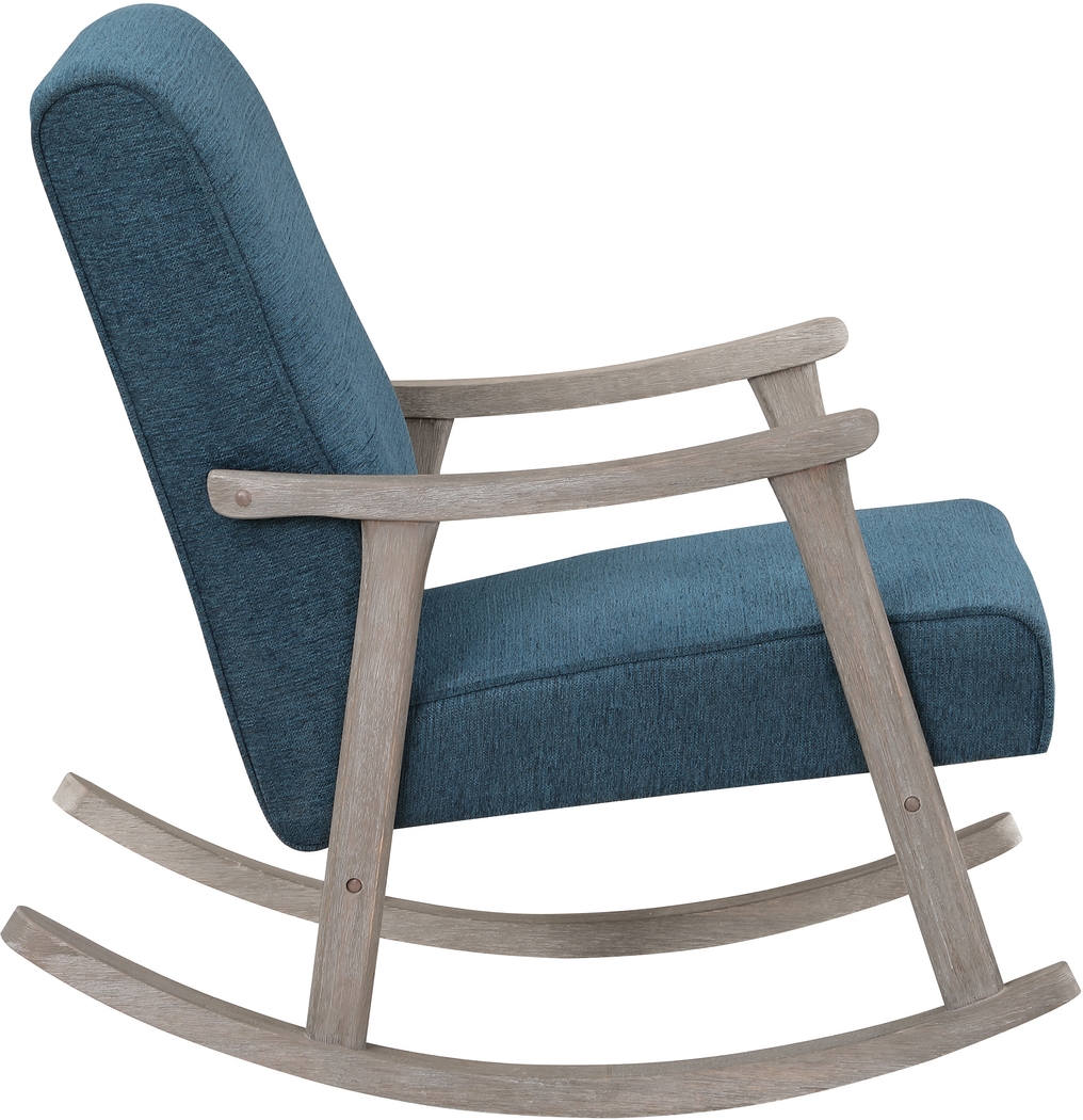 Eldonlee III Blue Rocker Chair - Thumbnail - Image 4