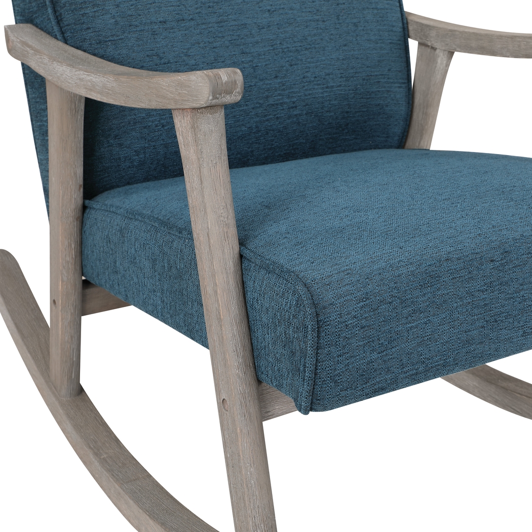 Eldonlee III Blue Rocker Chair - Thumbnail - Image 7