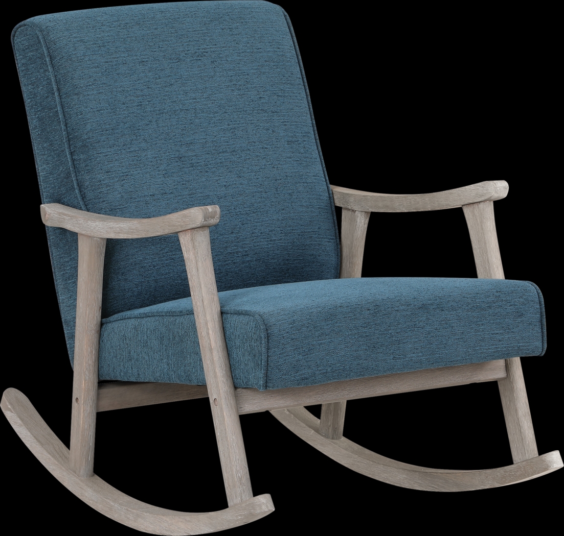 Eldonlee III Blue Rocker Chair - Thumbnail - Image 1