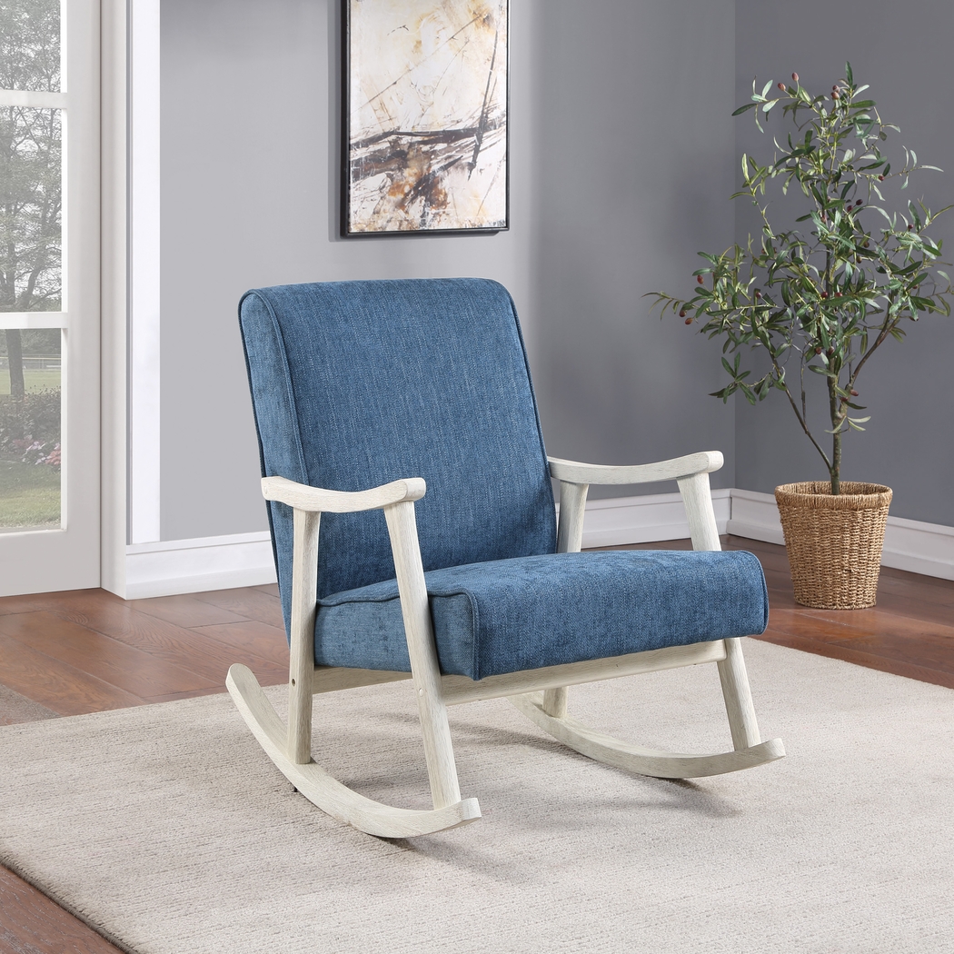 Eldonlee IV Navy Rocker Chair - Thumbnail - Image 2