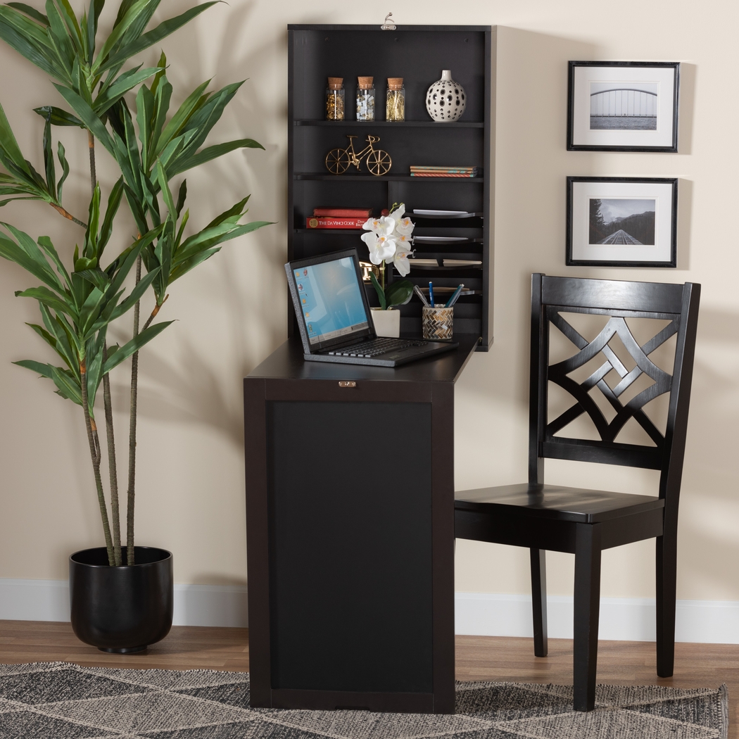 Eldoran Dark Brown Folding Desk - Thumbnail - Image 2