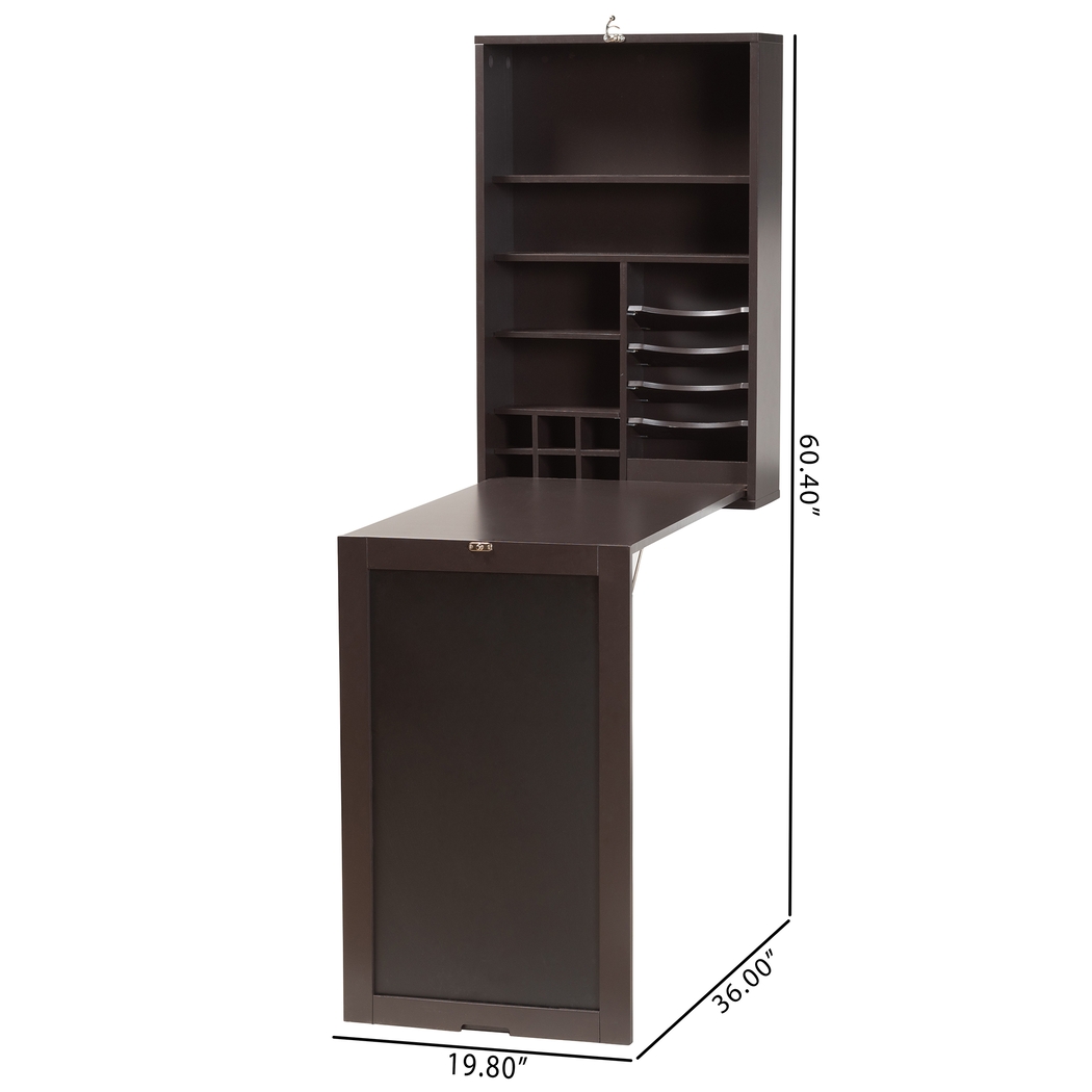 Eldoran Dark Brown Folding Desk - Thumbnail - Image 8