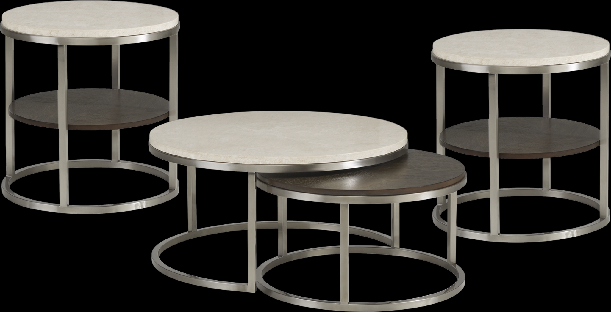 Eldren Tobacco 3 Pc Table Set - Thumbnail - Image 1