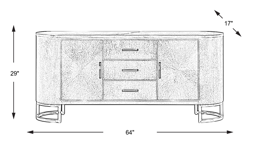 Dimension Image. Please refer to the Dimension Tab on this page for dimension details.