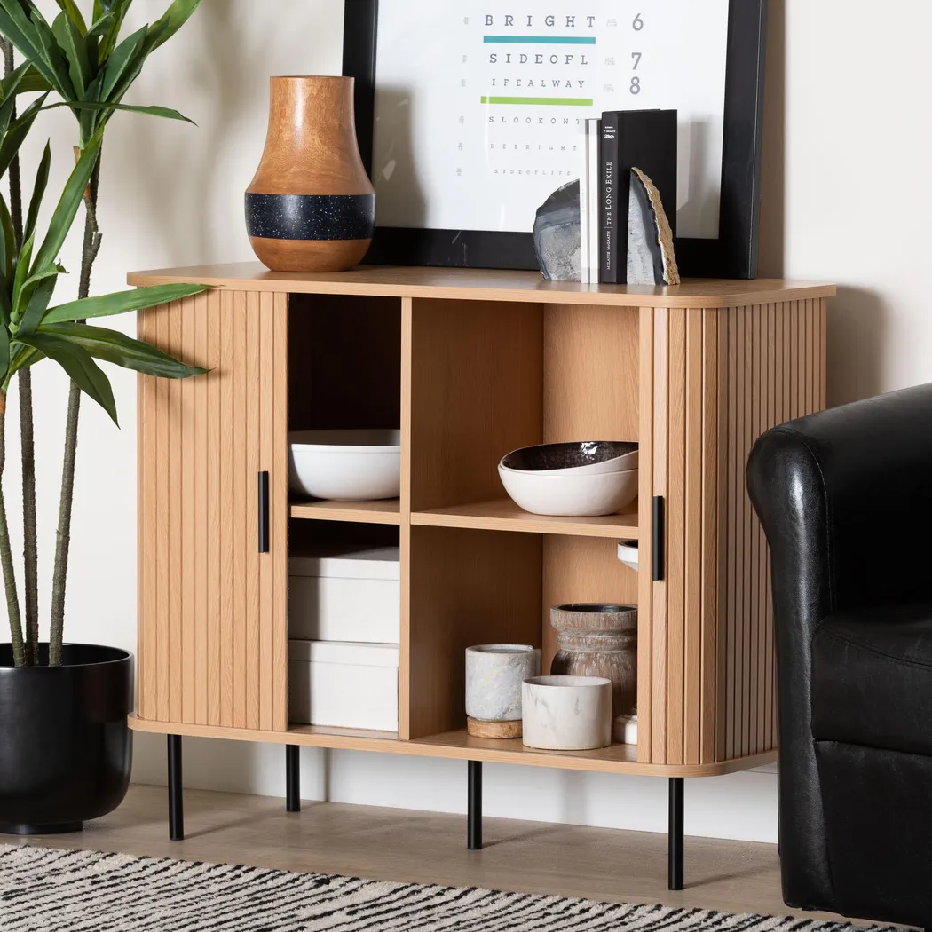 Eleacoms Light Brown Storage Cabinet - Thumbnail - Image 3