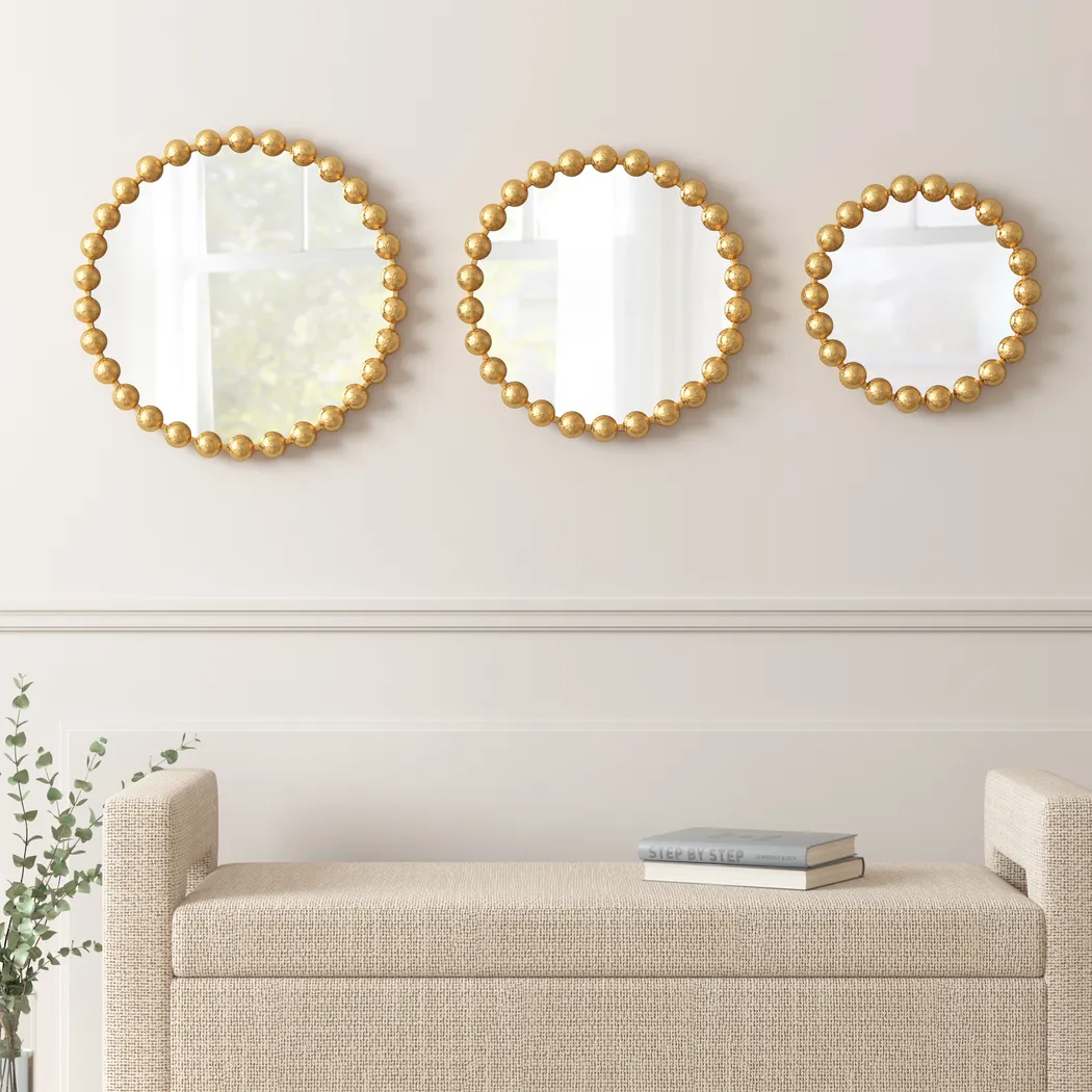 Elecoms Gold Mirror, Set of 3 - Thumbnail - Image 3