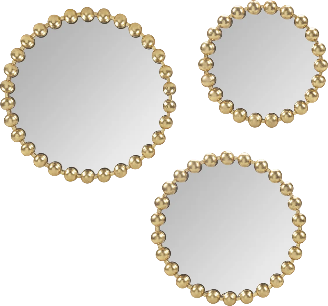 Elecoms Gold Mirror, Set of 3 - Thumbnail - Image 1