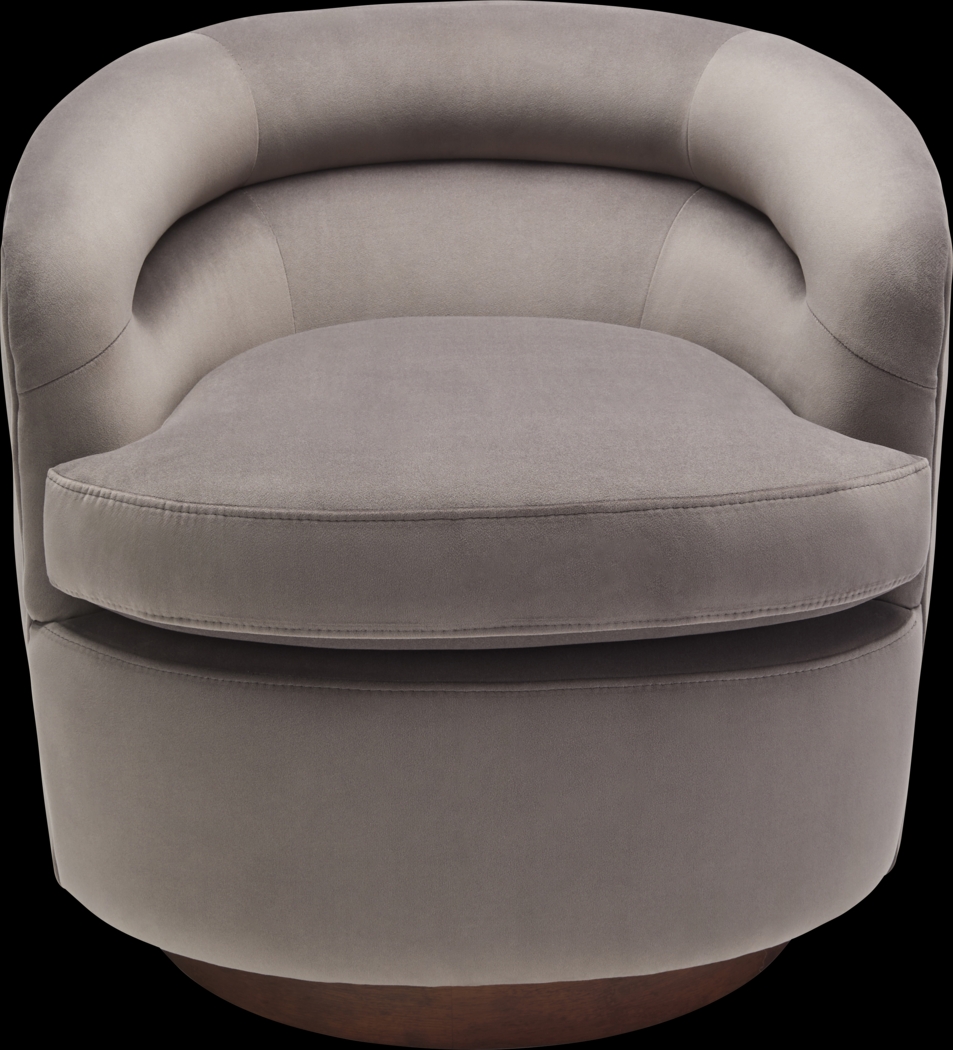 Elegoti Light Gray Swivel Accent Chair - Thumbnail - Image 1